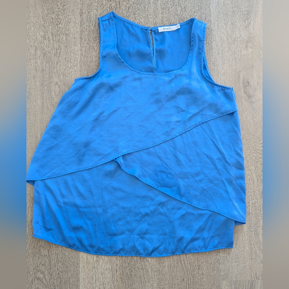 Blue Flowy Top